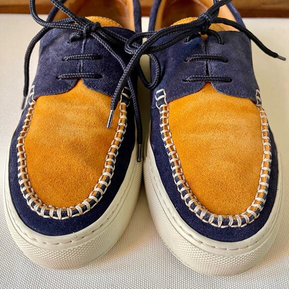 Mr. P Dennis Two-Tone Suede Boat Shoes Made in Italy Sz 6 - Picture 5 of 15